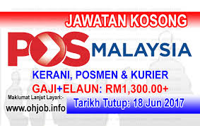 Pembantu tadbir n19 jabatan perkhidmatan awam malaysia jpa kerja kosong kerajaan. Jawatan Kosong Pos Malaysia Berhad 18 Jun 2017 Jawatan Kosong Kerajaan Swasta Terkini Malaysia 2021 2022