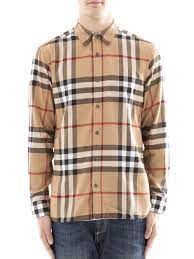 Burberry's check pattern made a statement in the '60s when it was taken out of coat linings and featured as a signature in its own right. Burberry Chequered Cotton Flannel Shirt Ù¾ÛŒØ±Ø§Ù‡Ù† 4059128 Ikrix