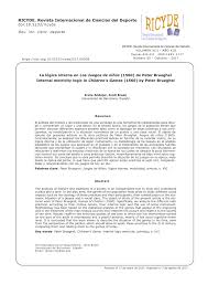 Juegos tradicionales para niños, en la categoría de juegos en. Pdf La Logica Interna En Los Juegos De Ninos 1560 De Peter Brueghel Internal Motricity Logic In Children S Games 1560 By Peter Brueghel