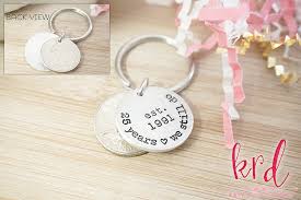 #shortsthere are many birthday gift ideas for men and anniversary gift ideas for him and teenagers that can be presented on special or formal occasions that. 25th Anniversary Coin Key Chain 25 Year Anniversary Gifts For Men Anniversary Present Hand Stamped Silver Key Chain