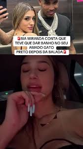 Eita que a bia teve que dar banho no gato preto 🙊🙊🙊🗣️🗣️🤣🤣  #biamiranda #gatopreto #balada #namoro #polemica