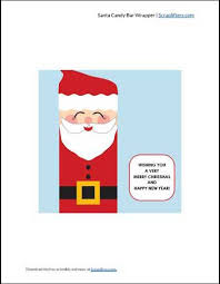 Free santa claus christmas candy bar wrappers. Free Printable Santa Candy Bar Wrappers Scraplifters Com