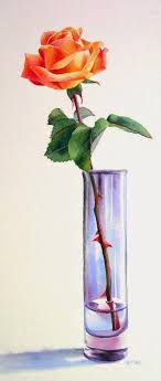Download Barbara Fox Daily Paintings A Piece Of Summer Watercolor Rose Still Life Painting Watercolor Rose Watercolor Flowers Watercolor Art