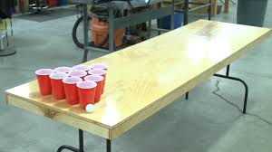Make Your Own Beer Pong Table Ereplacementparts Com Diy Blog Beer Pong Table Diy Diy Beer Pong Table Beer Pong Tables