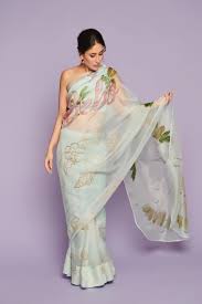 Custom Hand Painted Powder Blue Saree With Custom Name On It Enhanced Picchika As a small gesture, picchika pledges 15% from all the sales made during the lockdown period to the prime. inr