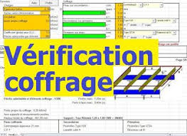 Calcul Coffrage Pour Dalle Plancher Avec Verification En Excel Coffrage Calcul Genie Civil