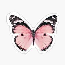Pink Butterfly Aesthetic Stickers In 2020 Aesthetic Stickers Pink Butterfly Fun Stickers