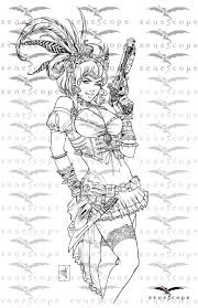Zenescope Offers Exclusive Coloring Prints For Red Agent And Grimm Fairy Tales Steampunk Bounding Dog Coloring Book Coloring Books Anatomy Coloring Book
