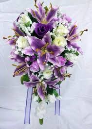 My 2 Favorites Roses And Stargazer Lilies Purple Wedding Bouquets Purple Wedding Flowers Rose Wedding Bouquet