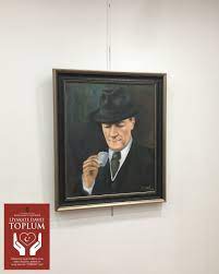 ataturk un kahve icerken resmedildigi bir tablo sayfana pin le