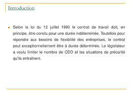 Contrat saisonnier prime de pr?carit?. Ppt Les Differents Contrats De Travail Powerpoint Presentation Free Download Id 3321327