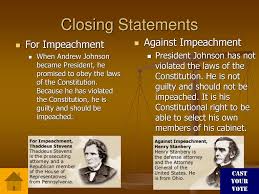 Johnson played into the hands of his enemies by an imbroglio over the tenure of office act, passed the same day as the reconstruction acts. The Impeachment Of Andrew Johnson Ppt Video Online Download