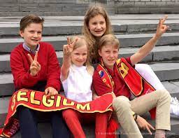 King Philippe And Queen Mathilde Share A Photo Of Their Four Children As They Are Supporting The Belgian Red Devils During The E Royal Royal Video Royal Babies