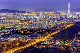 In what capital city will you find the johnson victrola museum? South Korea Capital City At Night Stock Photo Image Of Seoul Metropolitan 157802004