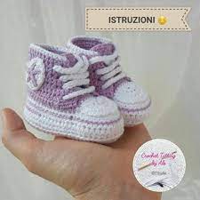 Come Realizzare Scarpine Da Neonato Simil Converse A Uncinetto Tutorial Fotografico Istruzioni Unci Converse All Uncinetto Stivaletti All Uncinetto Uncinetto