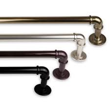 Rod Desyne Industrial 1 In Dia 28 48 In L Blackout Single Curtain Rod In Satin Nickel Bot100 285 The Home Depot Blackout Curtains Curtain Rods Industrial Curtain Rod