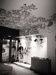 Black And White Mural Painting Mural Black White Est 8 M X 5 5m Arquitectura