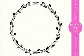 These are 6 monogram frame vector graphics for use in cutting machines, printing, and other software. Floral Circle Wreath Svg Monogram Frame Dxf Autumn Border 695737 Illustrations Design Bundles