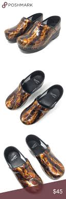 dansko 37 6 5 7 snakeskin brown slip on clog dansko 37