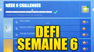 Fortnite est au top de sa forme et parce que vous etes nombreux a solliciter des informations a ce sujet nous avons decider dapporter un petit vent de fraicheur a cet article. Liste Des Defis Saison 6 De La Semaine 6 Astuce Et Guide Sur Fortnite Battle Royale Youtube