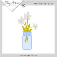 Maybe you would like to learn more about one of these? Free Mason Jar With Flowers Cut File