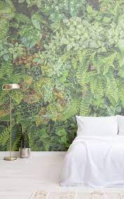 Plant Wall Leaf Wallpaper Mural Hovia Uk Mural Wallpaper Leaf Wallpaper Feature Wall Wallpaper
