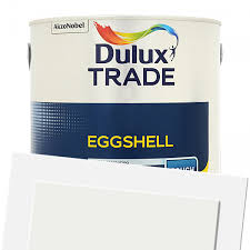 Cool whites are great for adding a modern or minimalist edge to a space. Dulux Trade Eggshell Colour Tinted White Cotton 1l