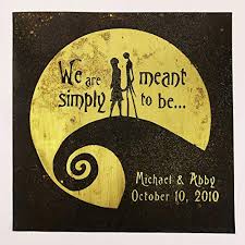 Looking for cheap valentine's day gift ideas? Nightmare Before Christmas Jack And Sally Personalized Wedding Gift Anniversary Valentine S Day Tim Burton Wall Art Metal Stencil Metal Oxidation Fan Art Brass Print Steampunk Amazon Ca Handmade