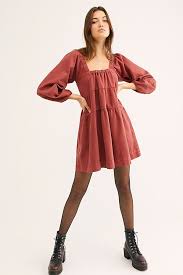 Lou Jean Babydoll Dress Babydoll Dress Free People Denim Free People Dress