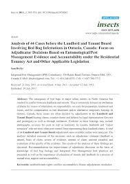 Our pest control can help you get rid of infestations of rats, mice, cockroaches, bedbugs and termites. Pdf Analysis Of 44 Cases Before The Landlord And Tenant Board Involving Bed Bug Infestations In Ontario Canada Focus On Adjudicator Decisions Based On Entomological Pest Management Evidence And Accountability Under The Residential