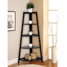 They offer an unnoticeable storage space, while maintaining your floor space. Homvent 5 Tier Wall Corner Shelf Stand Wood Ladder Bookshelf Bookcase Display Storage Home Furniture Black Buy Online In Antigua And Barbuda At Antigua Desertcart Com Productid 88537745