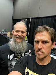 Our celebrity pictures Tom Savini, Jason Mewes, Eddie Steeples, Scott Ian &  Jason told me take a video and I did but didn't realize it was because Tom  Atkins was behind him.