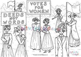 You can introduce the child to different animals in coloring pages on our website. Suffragettes Colouring Page
