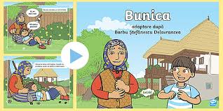 Exemple de întrebări din quizul ,,bunica de şt. Bunica Poveste Powerpoint Teacher Made