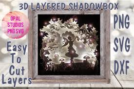 Download Clip Art Art Collectibles Fairy House Mini Shadowbox Card Layered 3d File