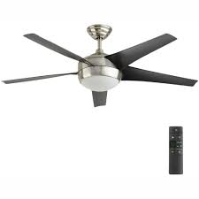 Ceiling fan with led light and remote control 44 in. Home Decorators Collection Windward Iv 52 In Led Indoor Brushed Nickel Ceiling Fan With Light Kit And Remote Control 26663 The Home Depot