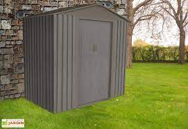 abri de jardin en metal look bois vieilli 2 43 m abri de jardin chalet de jardin bois vieilli