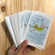Adanya ucapan singkat, simpel, serta penuh makna ini akan membuat ucapan semakin berkesan. 100 Pcs Kartu Ucapan Aqiqah Tasyakur 7 Bulanan Ulang Tahun Custom Lucu Baby Pakai Foto Shopee Indonesia