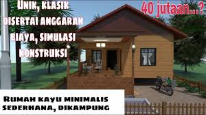 Desain Rumah Kayu Minimalis Di Kampung Rumah Sederhana 6x8 Meter Youtube