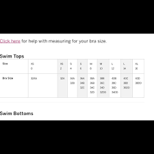 Victorias Secret Swim Top Size Chart