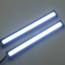 4pcs 12v Led Strip Drl Daytime Running Lights Fog Cob Car Lamp Driving White Us Ebay