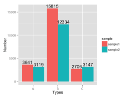 How To Put Labels Over Geom_bar For Each Bar In R With