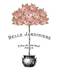 Belle Jardiniere Digital Shabby Chic Rose Topiary Tree Etsy Topiary Trees Arts And Crafts Projects Topiary