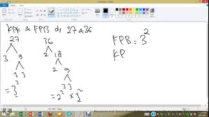 Menentukan Kpk Dan Fpb Dari 27 Dan 36 Youtube
