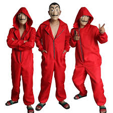money heist jumpsuit costume salvador dali complete la casa de papel cosplay red jumpsuit halloween suits cosplay costumes cosplay