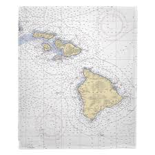 Hi Hawaiian Southern Islands Nautical Chart Blanket