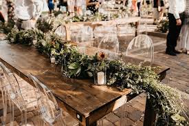 Ghost Chairs And Farmhouse Tables For A Romantic Boho Wedding Ghost Chair Wedding Ghost Chairs Victoria Ghost Chair