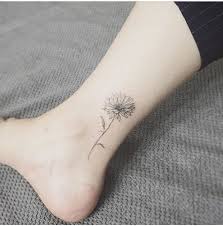 Fine Line Flower Ankle Tattoos For Women Simplistic Tattoos Tattoos