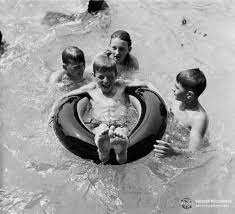 Inflatable ball in swimming pool. Summertime Fun In The Pool Summertime Fun Vintage Photographs Summertime