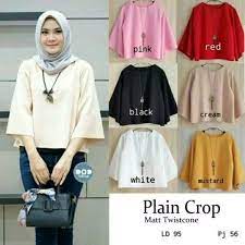 839 x 700 pixel type jpg download. Jual Baju Blouse Wanita Baju Atasan Blouse Wanita Modern Plain Crop Kekinian Di Lapak Millennia Fashion Bukalapak